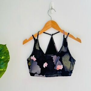HYBA | Reitmans Black Floral Sports Bra Size Medium